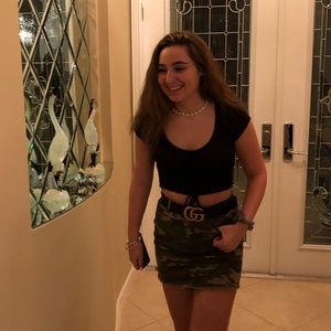 Camo Jean skirt